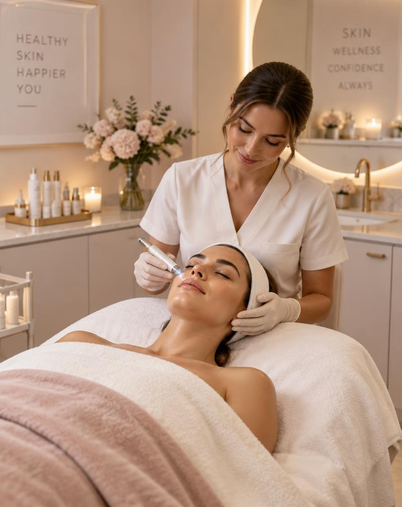 Aesthetic facial treatment at Luna Beauty Studio